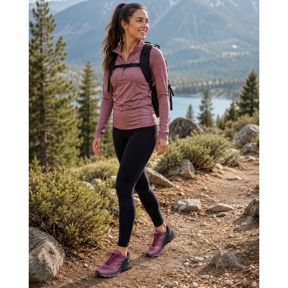 Salomon Outpulse Gore-Tex Trail Running Shoes Withered Rose Black Womens 7.5